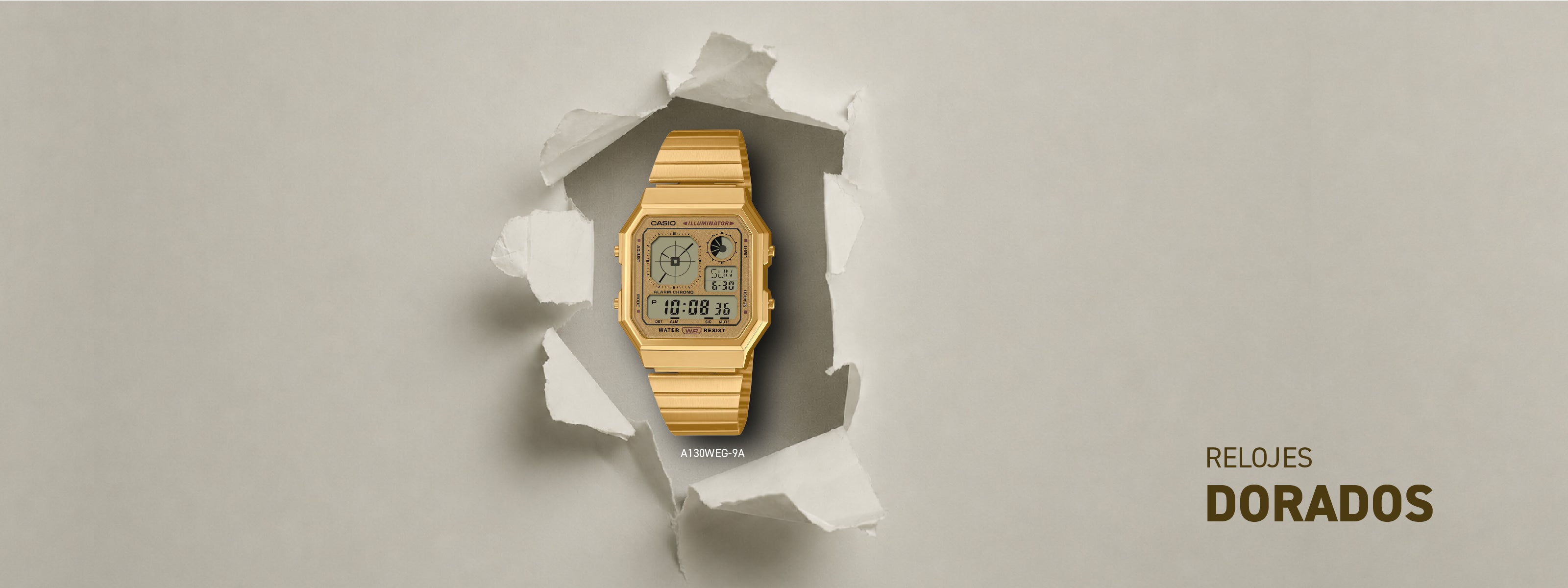 casio mini reloj casio antiguo dorado