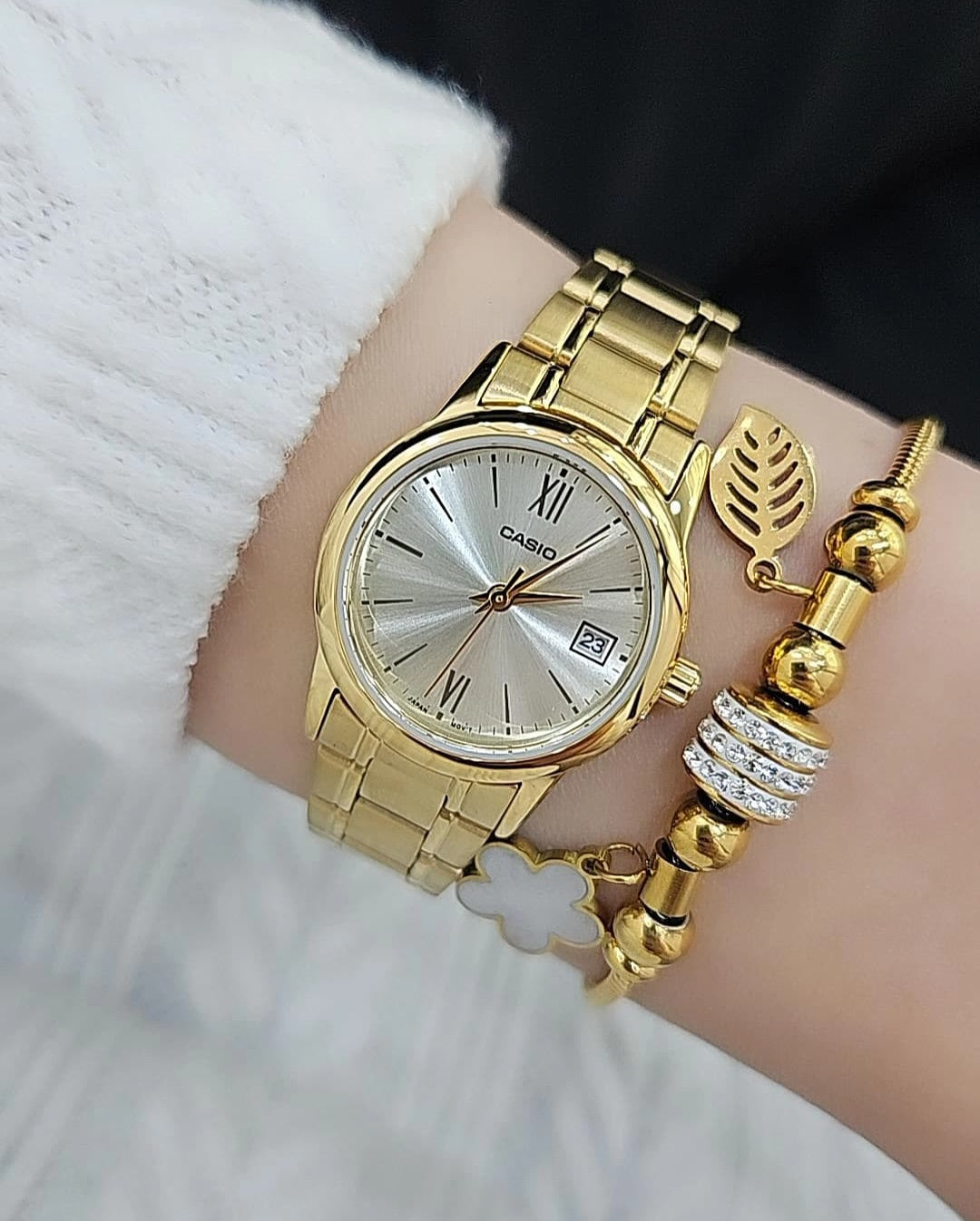 RELOJ PARA MUJER CASIO LTP-V002G-9B3UDF -AMARILLO - Tiendas Casio TITEC