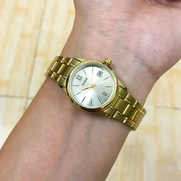 RELOJ PARA MUJER CASIO LTP-V002G-9B3UDF -AMARILLO - Tiendas Casio TITEC