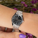 RELOJ PARA MUJER CASIO LTP-V005D-1B2UDF -NEGRO