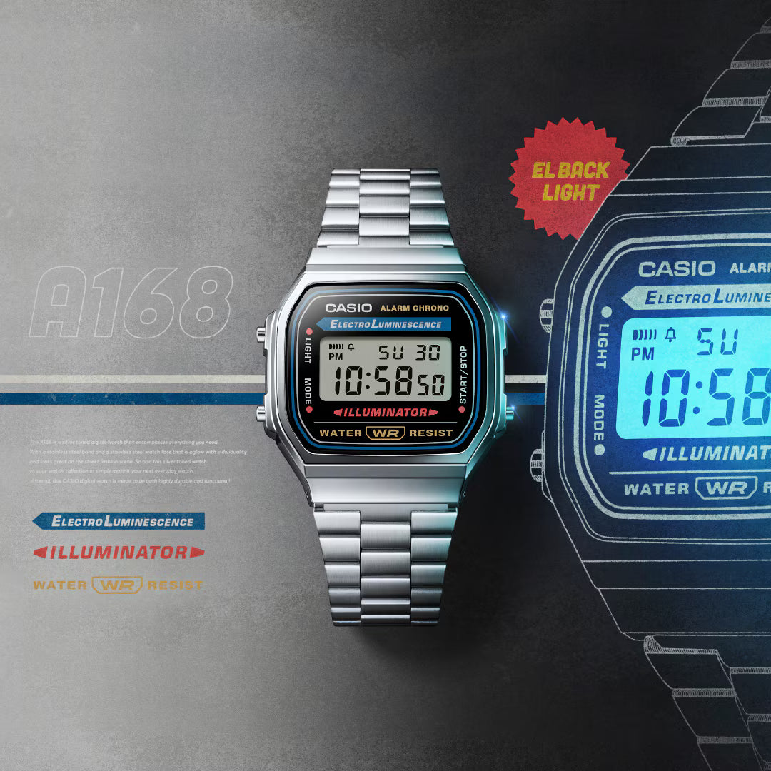 Digital Watch Casio A168 CaracterÃsticas Reloj Digital Vintage