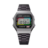 RELOJ CASIO VINTAGE A168WEUC-1ADR -GRIS