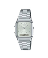 RELOJ CASIO VINTAGE AQ-230A-7AMQYDF -PLATEADO - Tiendas Casio TITEC