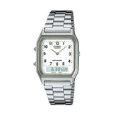 RELOJ CASIO VINTAGE AQ-230A-7BMQ -PLATEADO
