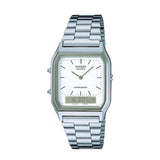 RELOJ CASIO VINTAGE AQ-230A-7DMQ -PLATEADO