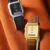 RELOJ CASIO VINTAGE AQ-230EGL-9ADF - DORADO