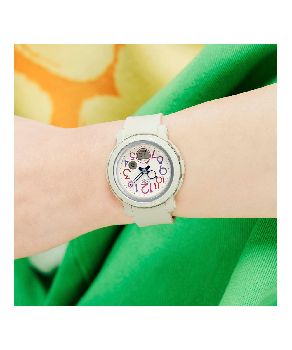 RELOJ PARA MUJER CASIO BABY-G BGA-290PA-7ADR -BLANCO - Tiendas Casio TITEC