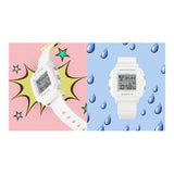 RELOJ PARA MUJER CASIO BABY-G BGD-10L-7DR -BLANCO