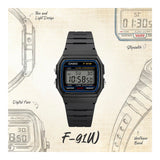 RELOJ CASIO F-91W-1DG -NEGRO