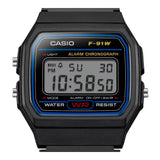 RELOJ CASIO F-91W-1DG -NEGRO