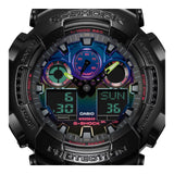 RELOJ CASIO G-SHOCK GA-100RGB-1ADR- NEGRO