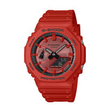 RELOJ PARA HOMBRE CASIO G-SHOCK GA-2100RRB-4ADR  - ROJO