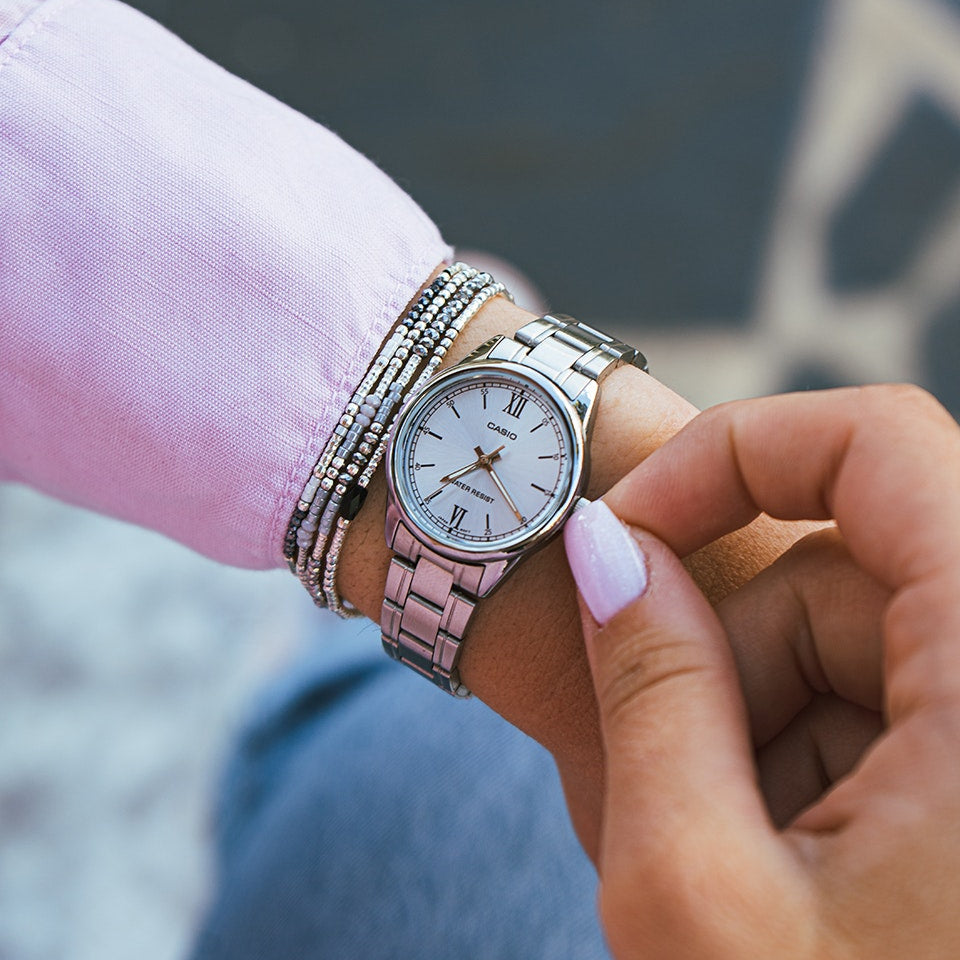 RELOJ PARA MUJER CASIO LTP-V005D-7B2UDF -BLANCO - Tiendas Casio TITEC