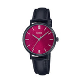 RELOJ PARA MUJER CASIO LTP-VT02BL-4AUDF -ROJO