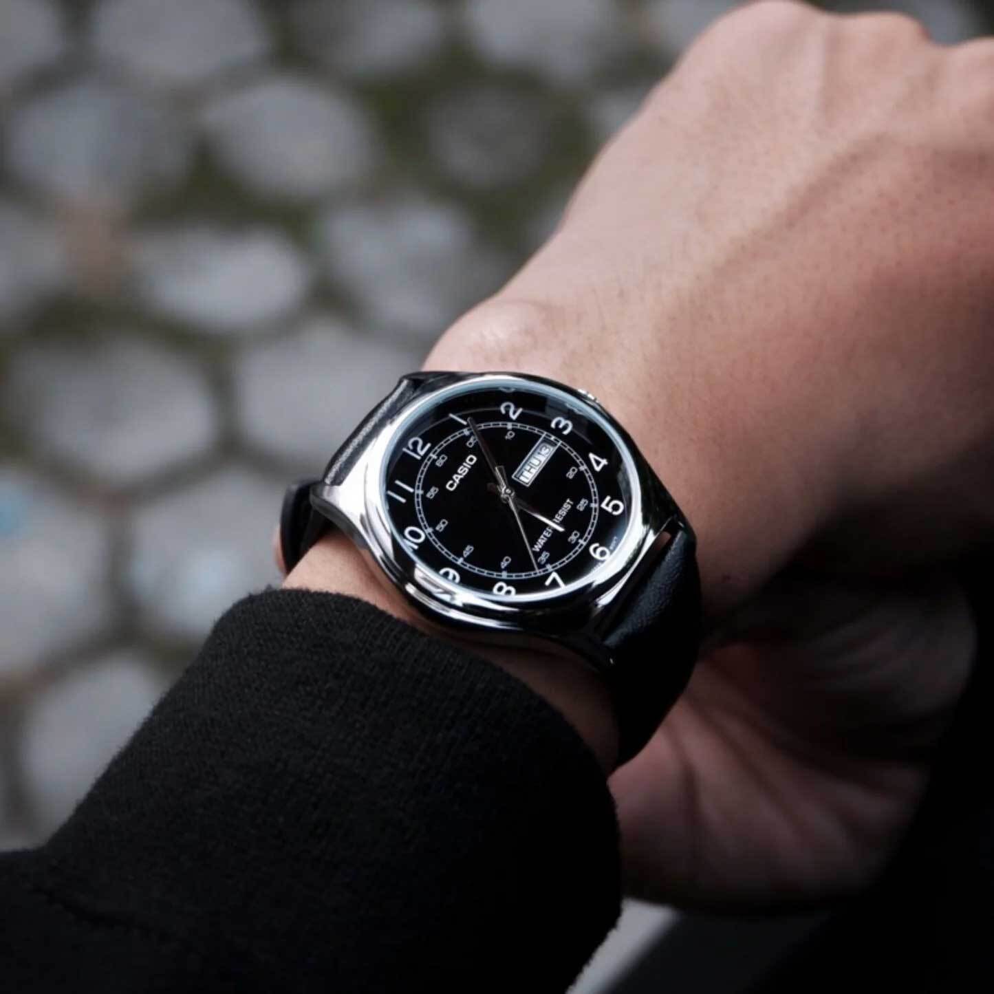 RELOJ PARA HOMBRE CASIO MTP-V006L-1B2UDF -NEGRO - Tiendas Casio TITEC