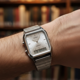 RELOJ CASIO VINTAGE AQ-230ELT-7ADR - BLANCO