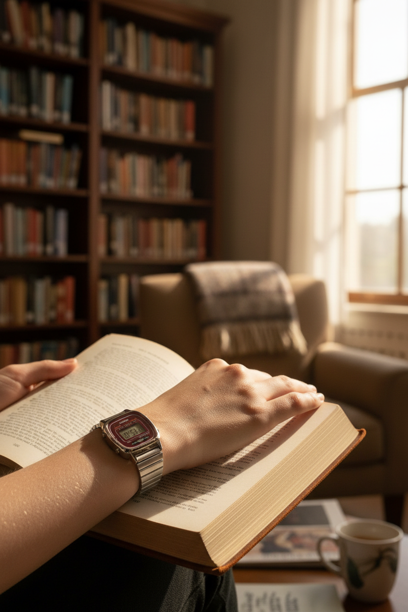 Reloj Casio LA670WA-4DF lifestyle lectura