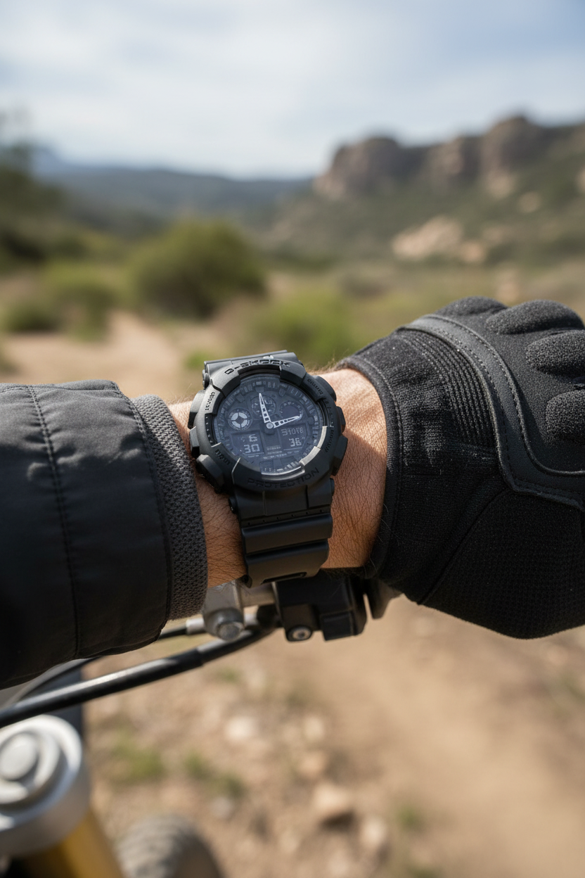 Reloj Casio G-Shock GA-100-1A1DR lifestyle motocicleta