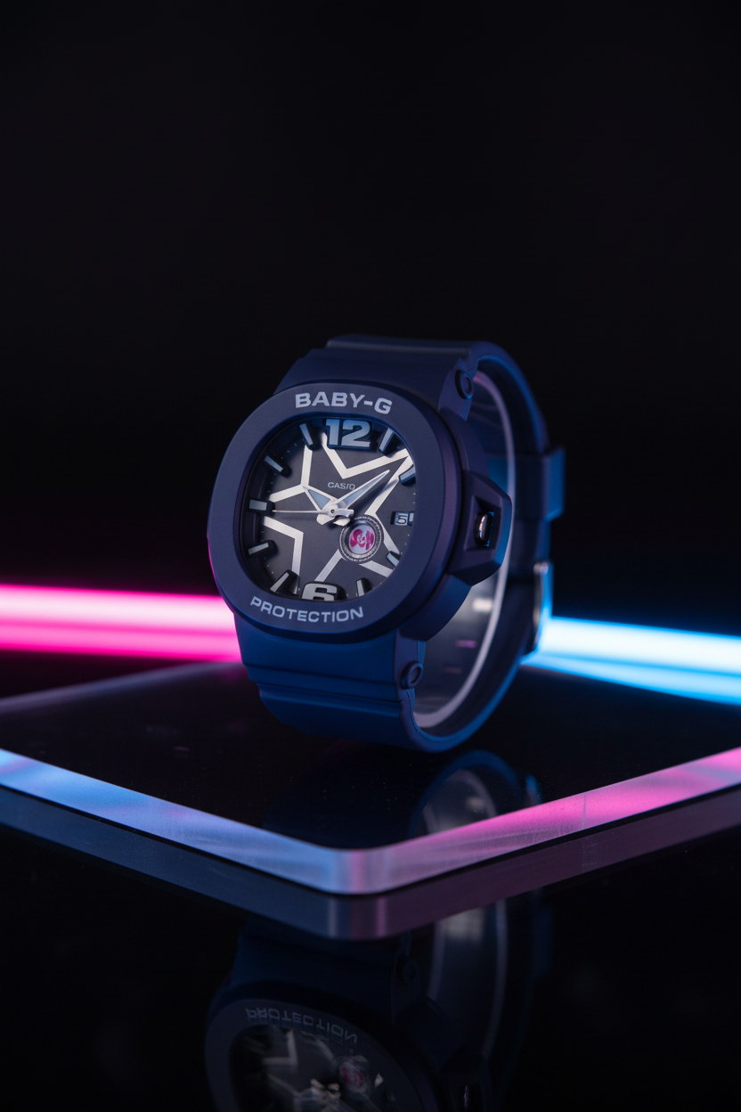 Reloj Casio Baby-G BGA-10D-2A1DR con iluminación neón