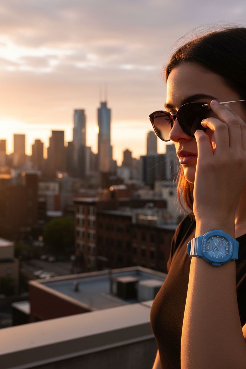 Reloj Casio Baby-G BGA-10D-2A2DR lifestyle rooftop