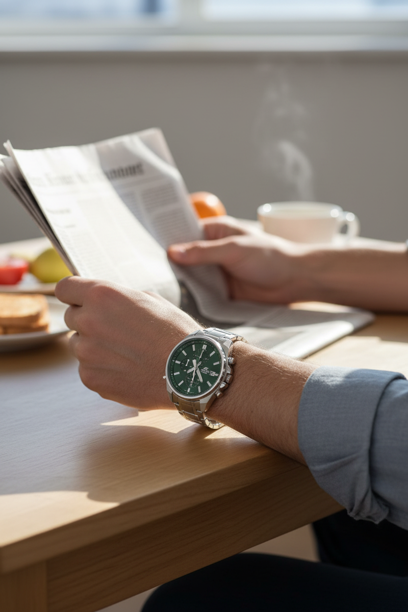 Reloj Casio Edifice EFV-610D-3CVUDF lifestyle periódico