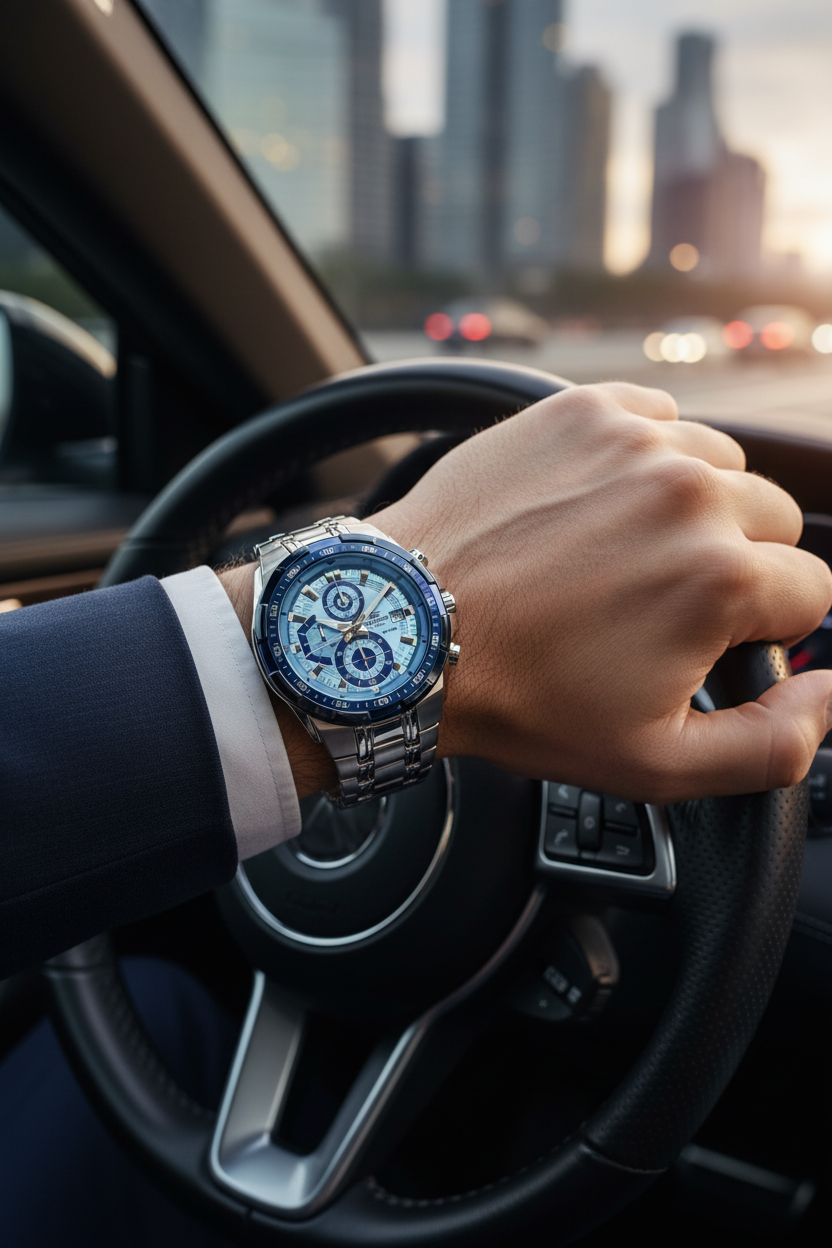 Reloj Casio Edifice EFR-539DE-2AVUDF lifestyle conduciendo