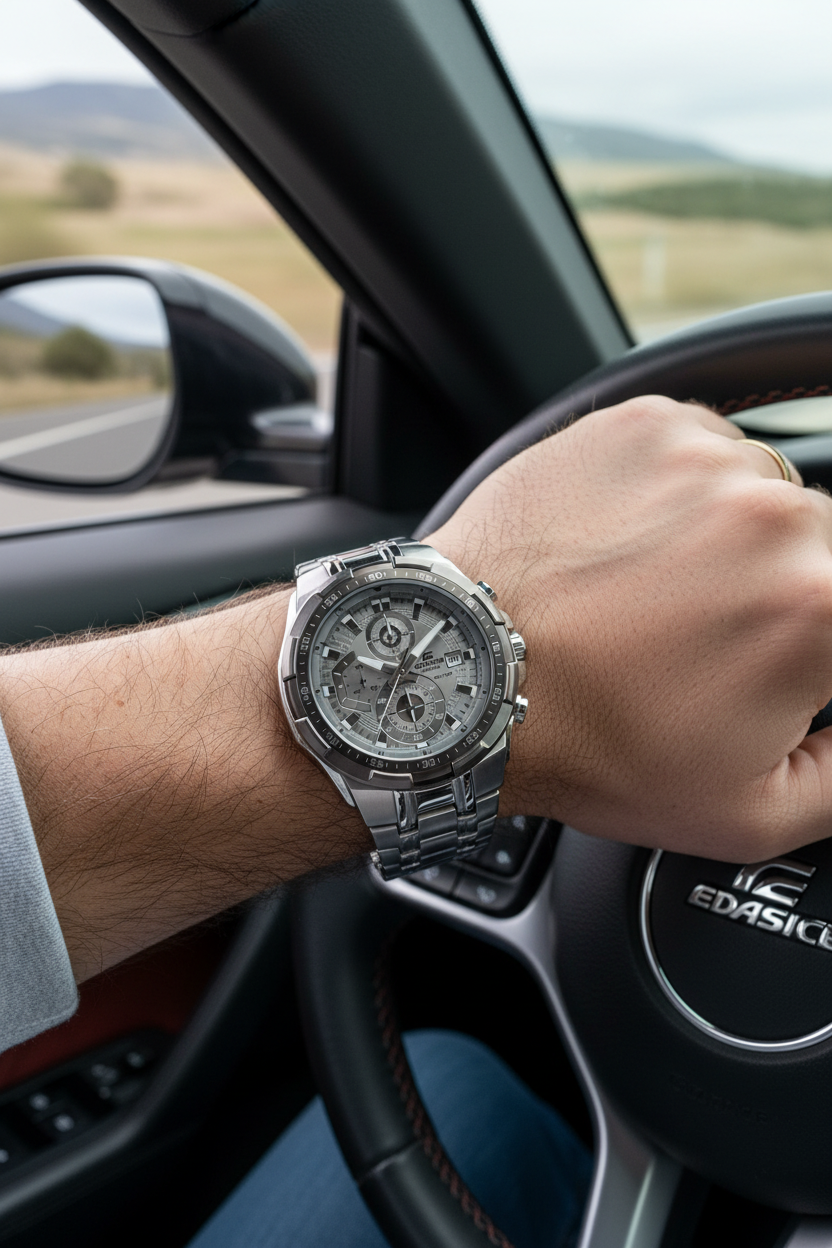 Reloj Casio Edifice EFR-539DE-8AVUDF lifestyle conduciendo