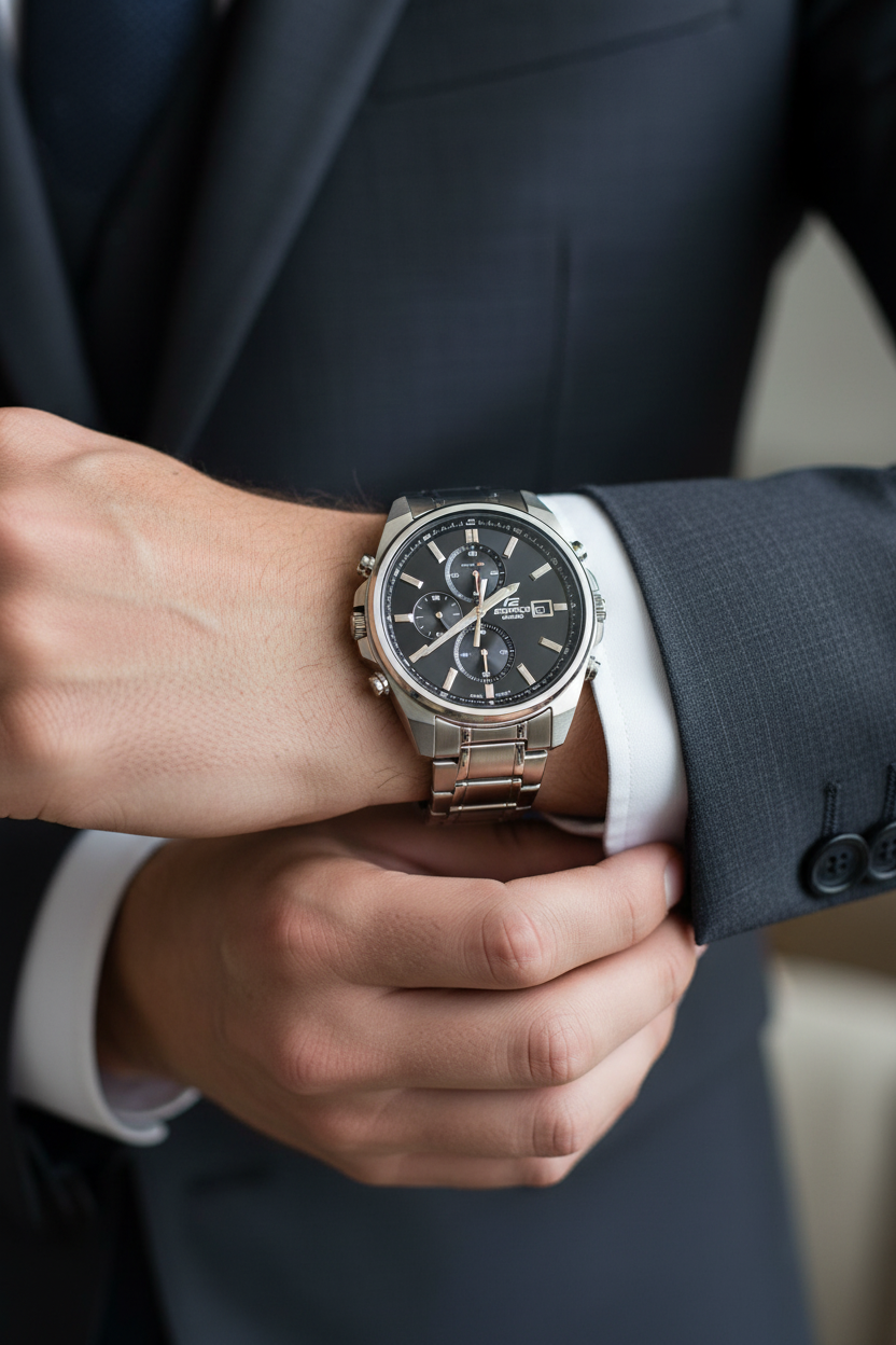 Reloj Casio Edifice EFV-610D-1AVUDF lifestyle traje