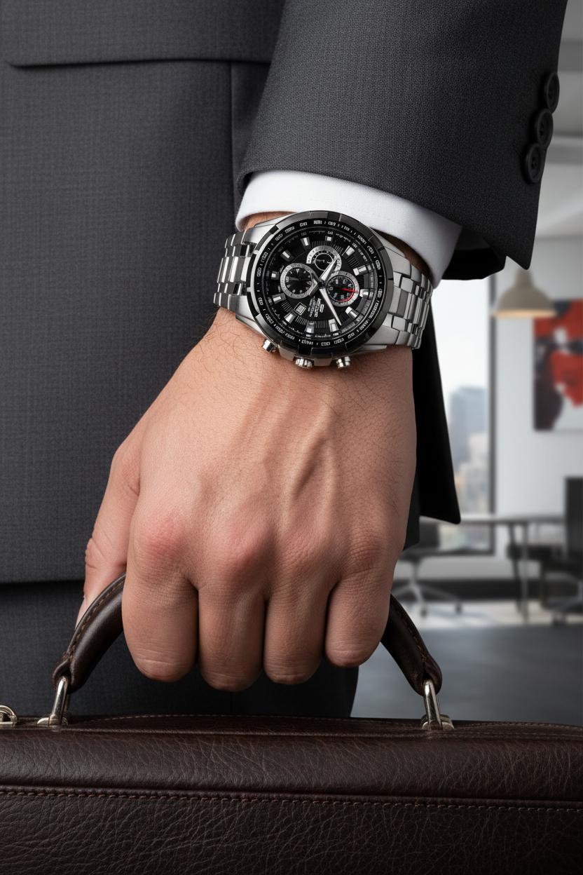 Reloj Casio Edifice EF-539D-1AVUDF lifestyle maletín