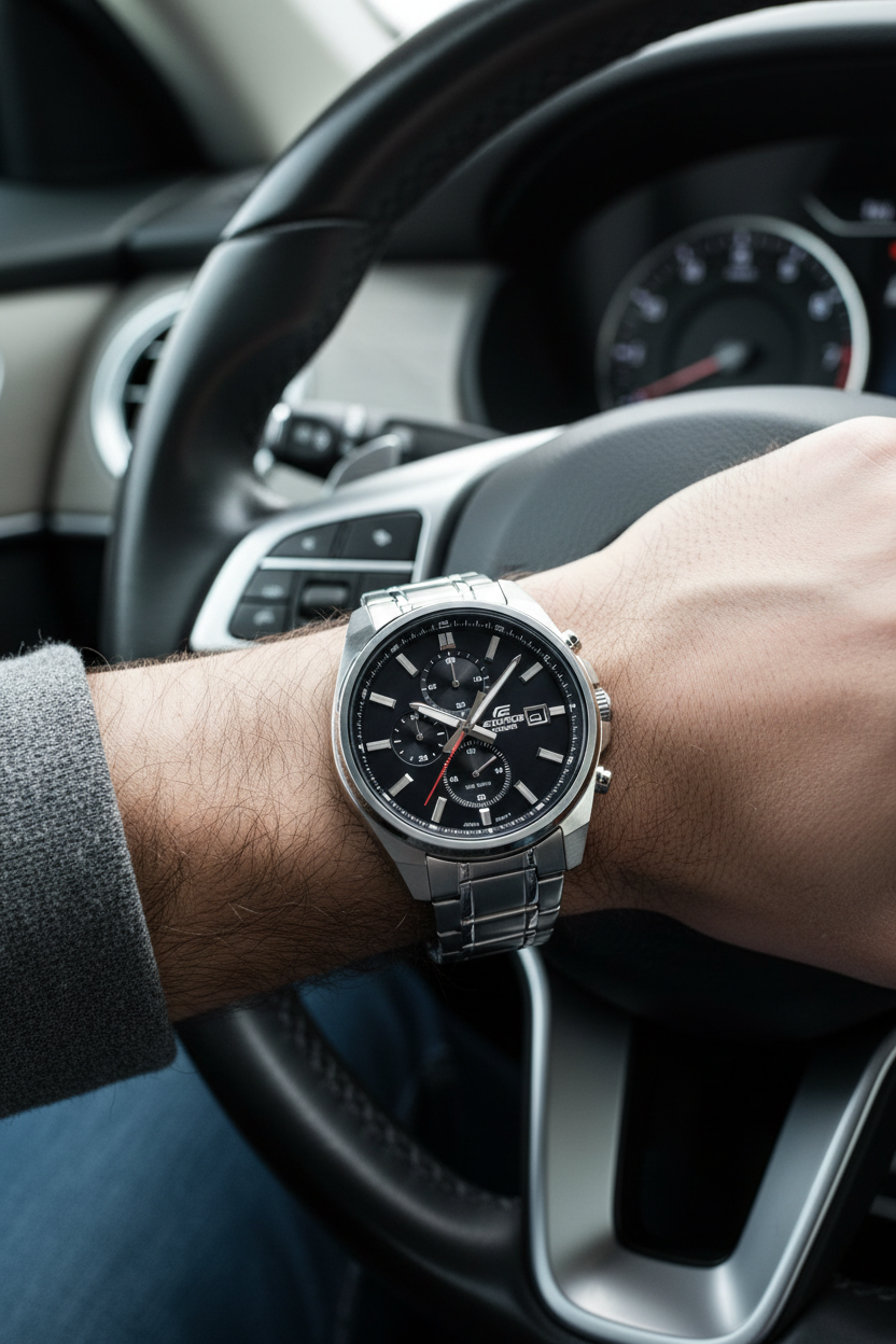 Reloj Casio Edifice EFV-610D-1AVUDF lifestyle conduciendo