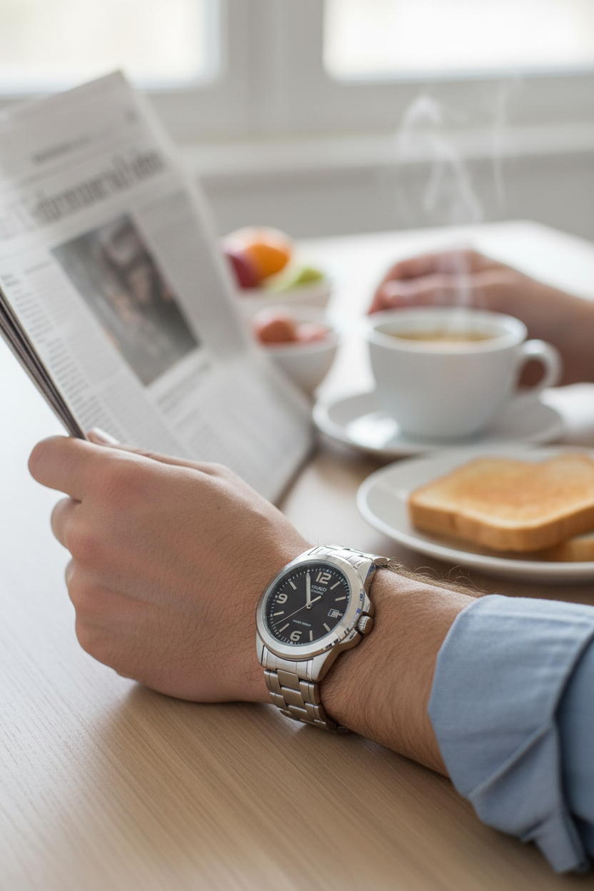 Reloj Casio MTP-1215A-1ADF lifestyle periódico