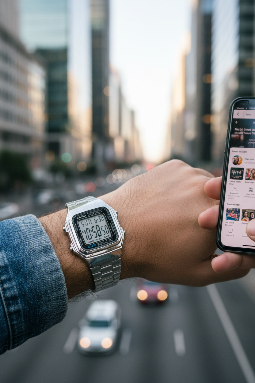 Reloj Casio A178WA-1ADF lifestyle smartphone
