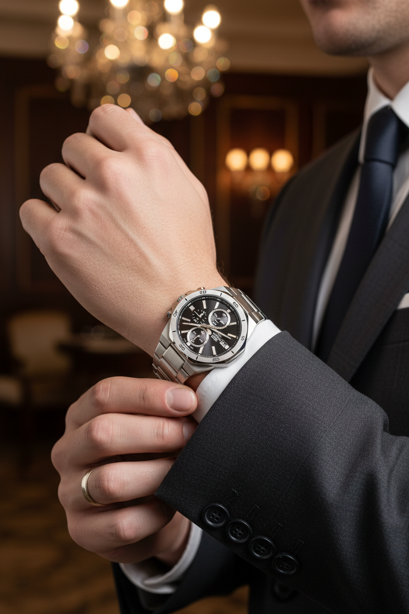 Reloj Casio Edifice EFV-640D-1AVUDF lifestyle traje
