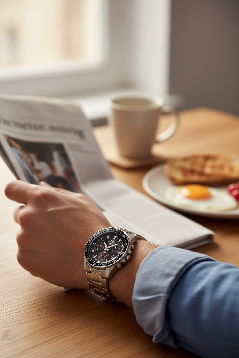 Reloj Casio Edifice EFV-540D-1AVUDF lifestyle periódico