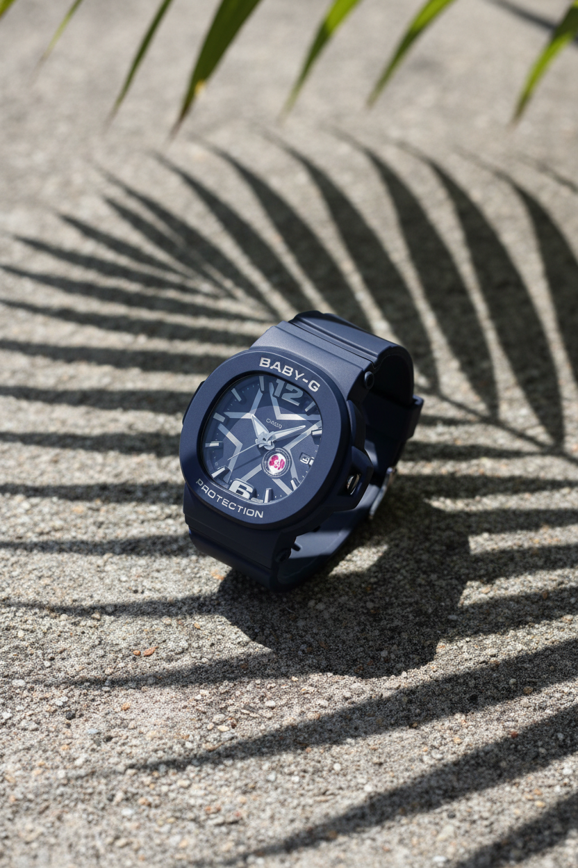 Reloj Casio Baby-G BGA-10D-2A1DR con ambiente tropical