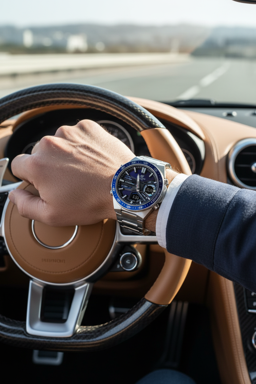 Reloj Casio Edifice EFV-C110D-2AVDF lifestyle conduciendo