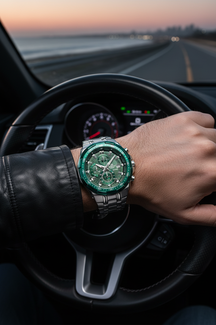 RELOJ PARA HOMBRE CASIO EDIFICE EFR-539DE-3AVUDF - VERDE - Tiendas Casio TITEC