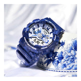 RELOJ CASIO G-SHOCK GA-110BWP-2ADR- AZUL
