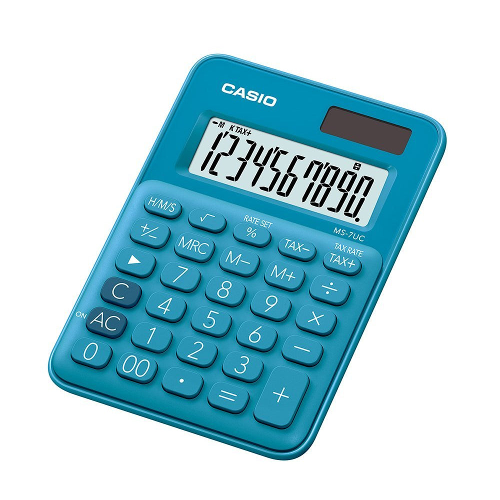 CALCULADORA CASIO - MI ESTILO  MS-7UC-BU | TIENDASCASIO.CTOF.CO  | COLOMBIA |