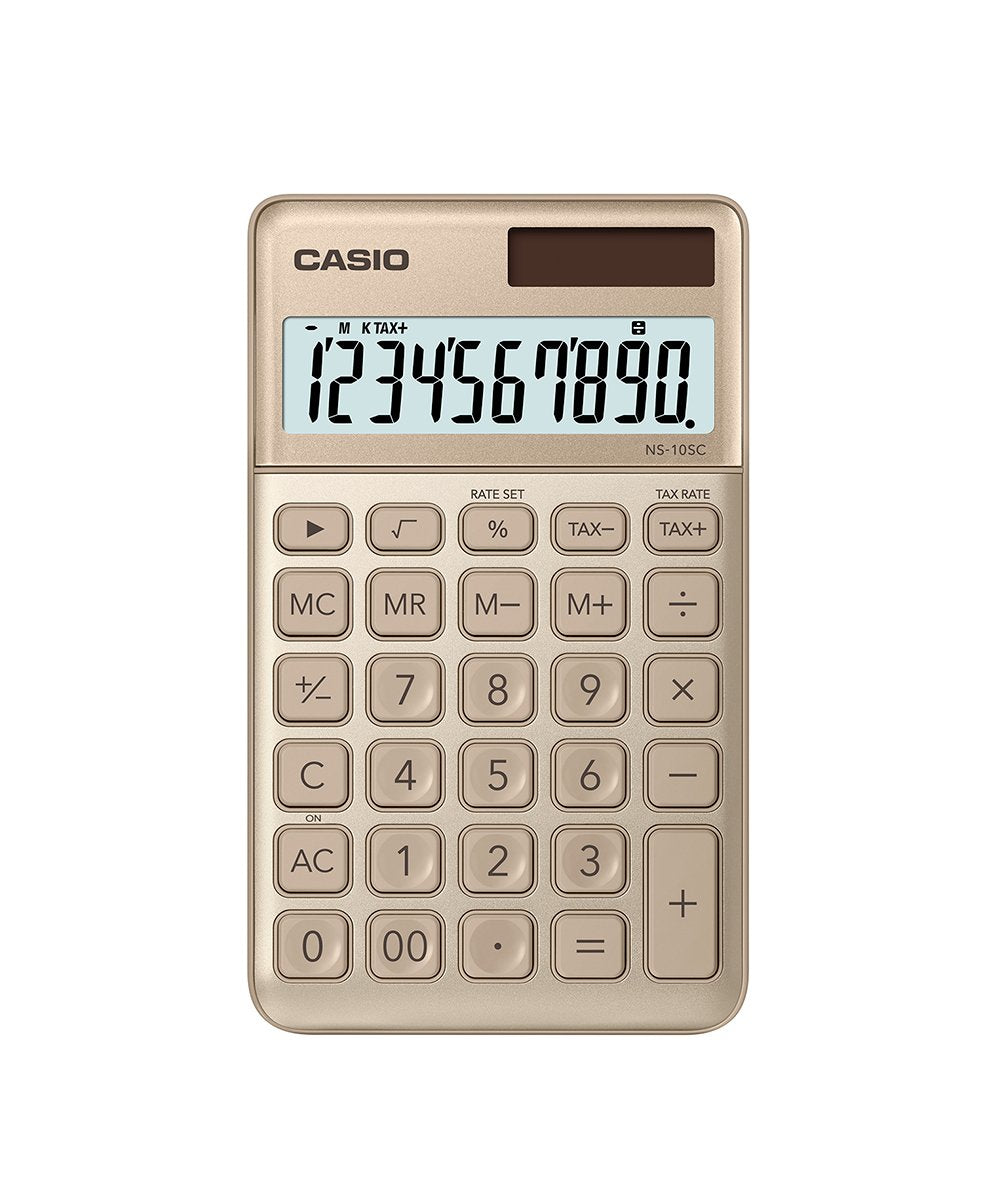 CALCULADORA CASIO - MI ESTILO  NS-10SC-GD | TIENDASCASIO.CTOF.CO  | COLOMBIA |